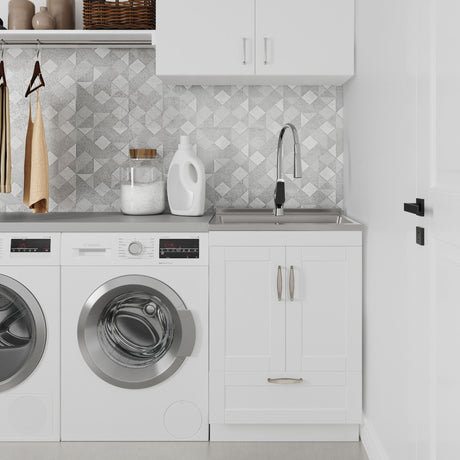 Reed - Deluxe Laundry Cabinet With Pull-Out Faucet And Stainless Steel Sink - view 22