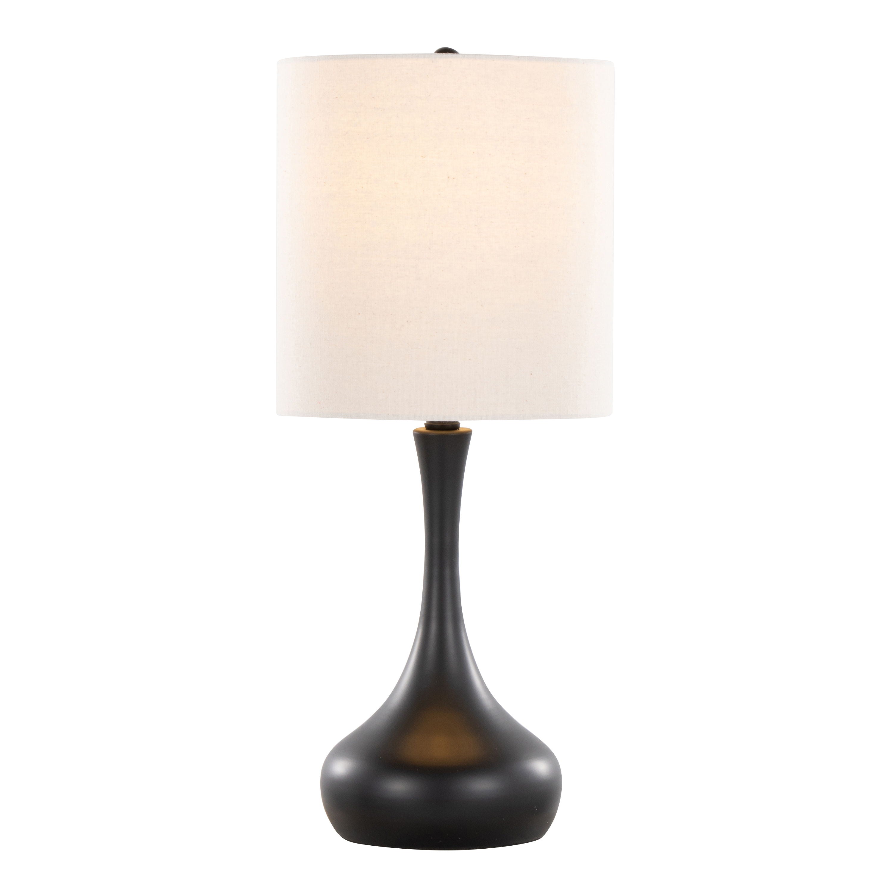 Genie - Contemporary Table Lamp (Set of 2) - Matte Black / Oatmeal