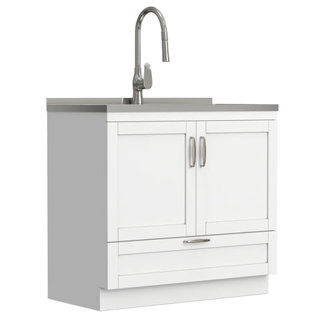Reed - Deluxe Laundry Cabinet With Pull-Out Faucet And Stainless Steel Sink - view 23