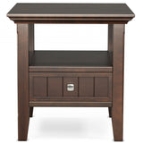Acadian - End Table With Drawer - Brown by Simpli-Home | Bel Furniture