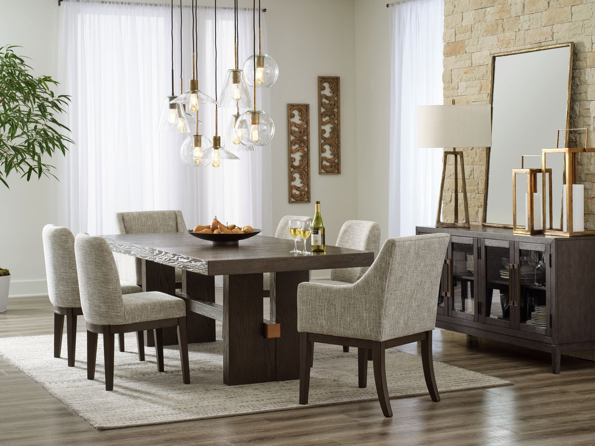 Burkhaus - Dining Room Set Dark Brown by Signature Design by Ashley® | Bel Furniture
