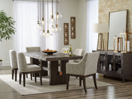 Burkhaus - Dining Room Set Dark Brown by Signature Design by Ashley® | Bel Furniture