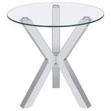 Kenzie - Round Tempered Glass Top Table by Coaster Fine Furniture | Bel Furniture