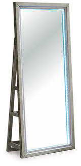 Evesen - Champagne - Floor Standing Mirror With Storage by Signature Design by Ashley® | Bel Furniture
