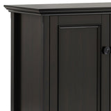 Amherst - Wide 4 Door Storage Cabinet - Hickory Brown by Simpli-Home | Bel Furniture