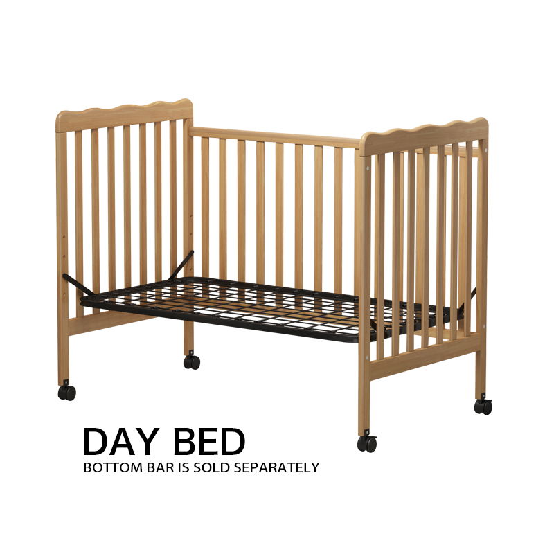 Crib 3 In 1 Convertible, Made Of Sustainable Pinewood, Non Toxic Finish, Comes With Locking Wheels, Wooden Nursery Furniture