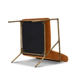 Aerin - Hammered Brass Upholstered Accent Arm Chair by Jennifer Taylor Home | Bel Furniture