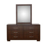 Jessica - Dresser Mirror Dark Brown by CoasterEssence | Bel Furniture