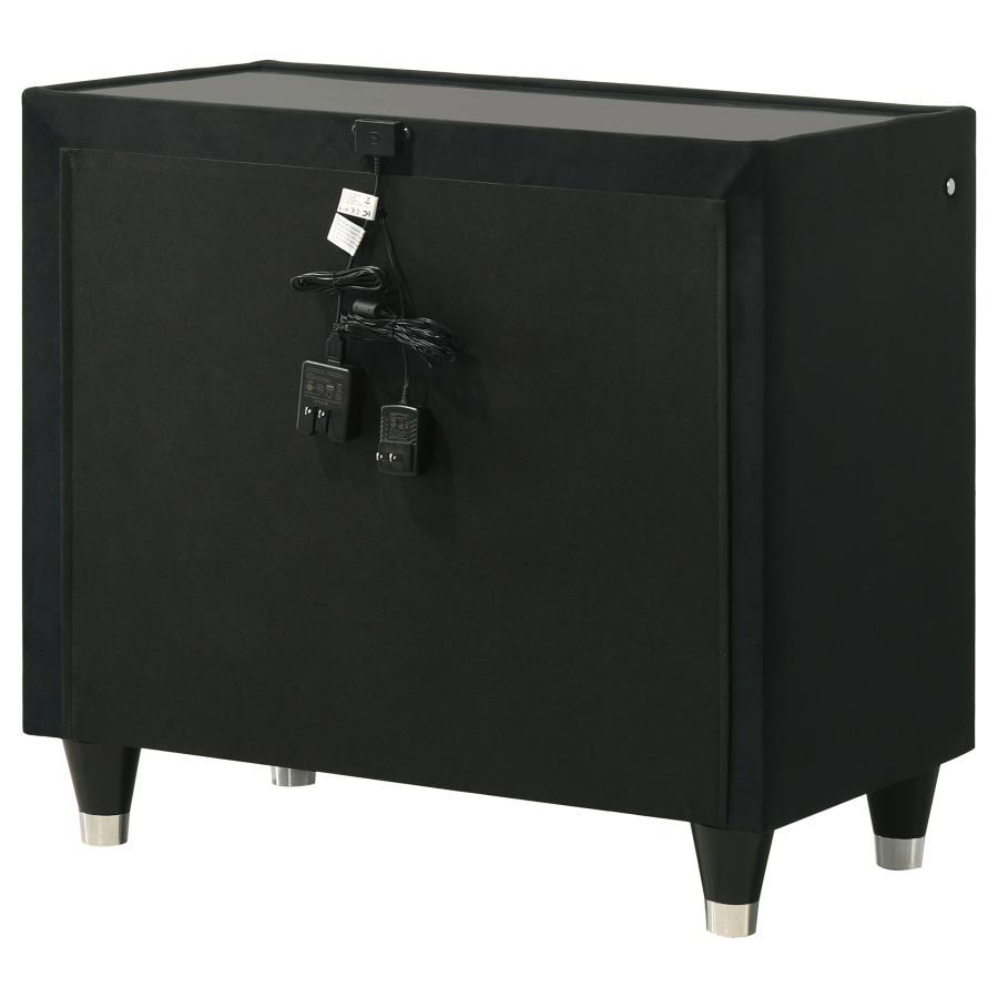 Lorient - 2-Drawer LED Nightstand With USB