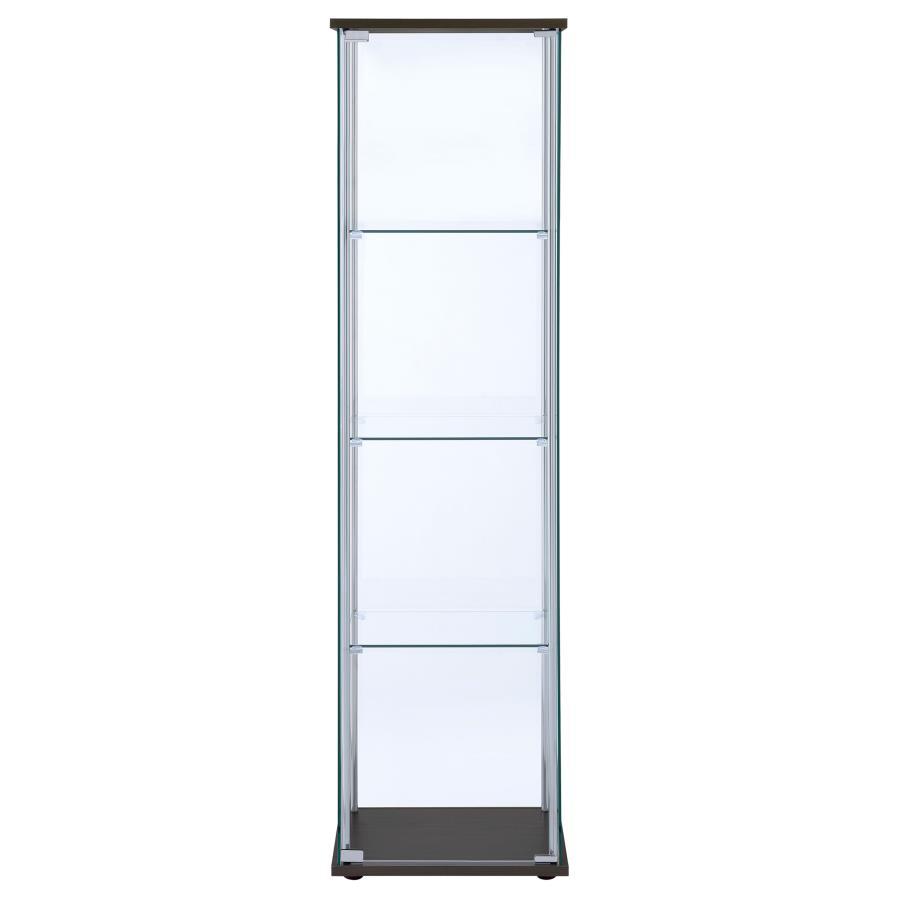 Bellatrix - 4-Shelf Clear Glass Curio Cabinet by CoasterEveryday | Bel Furniture