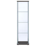 Bellatrix - 4-Shelf Clear Glass Curio Cabinet by CoasterEveryday | Bel Furniture