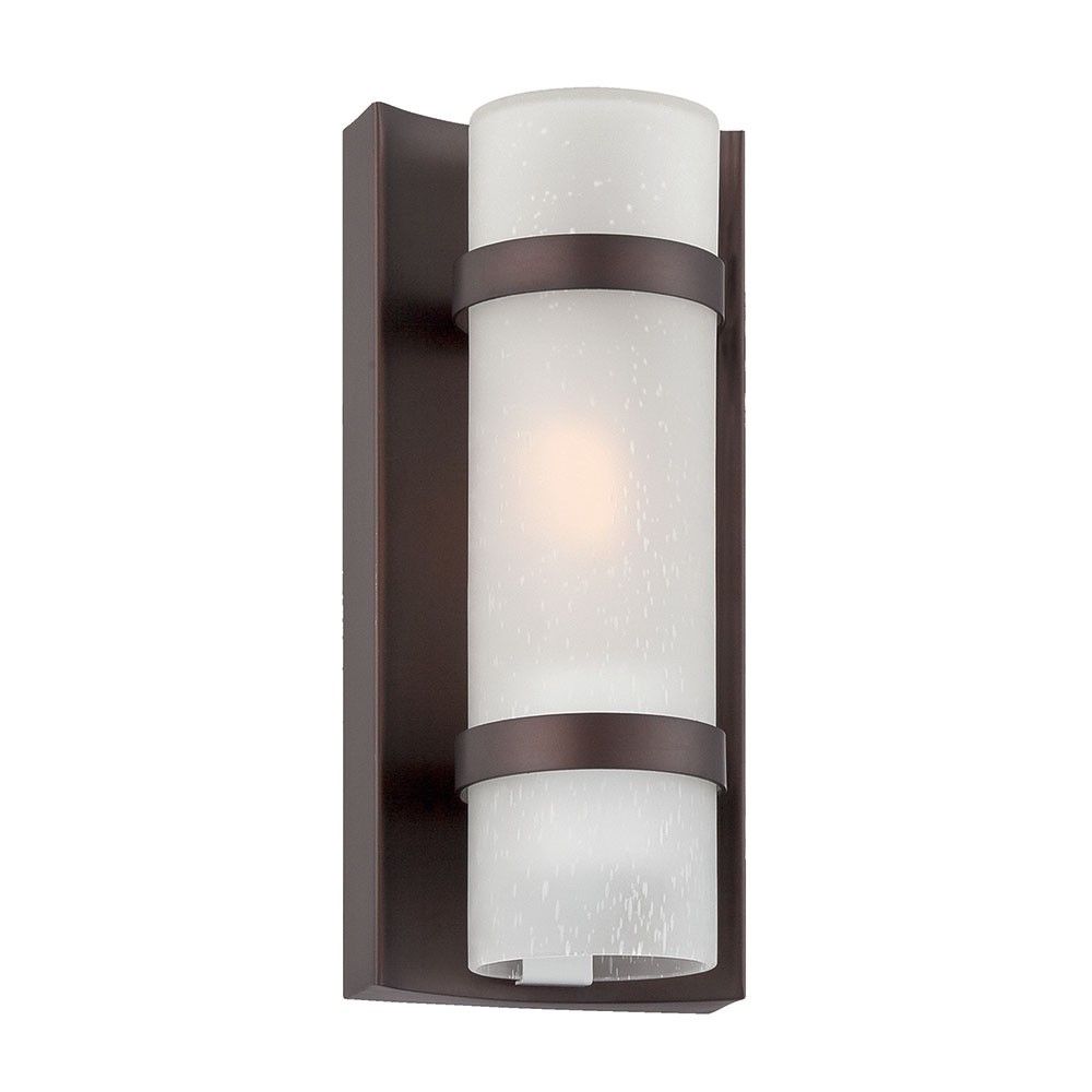 Glass Wall Sconce - Bronze / White