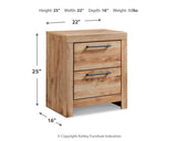 Hyanna - Tan Brown - Two Drawer Night Stand by Signature Design by Ashley® | Bel Furniture