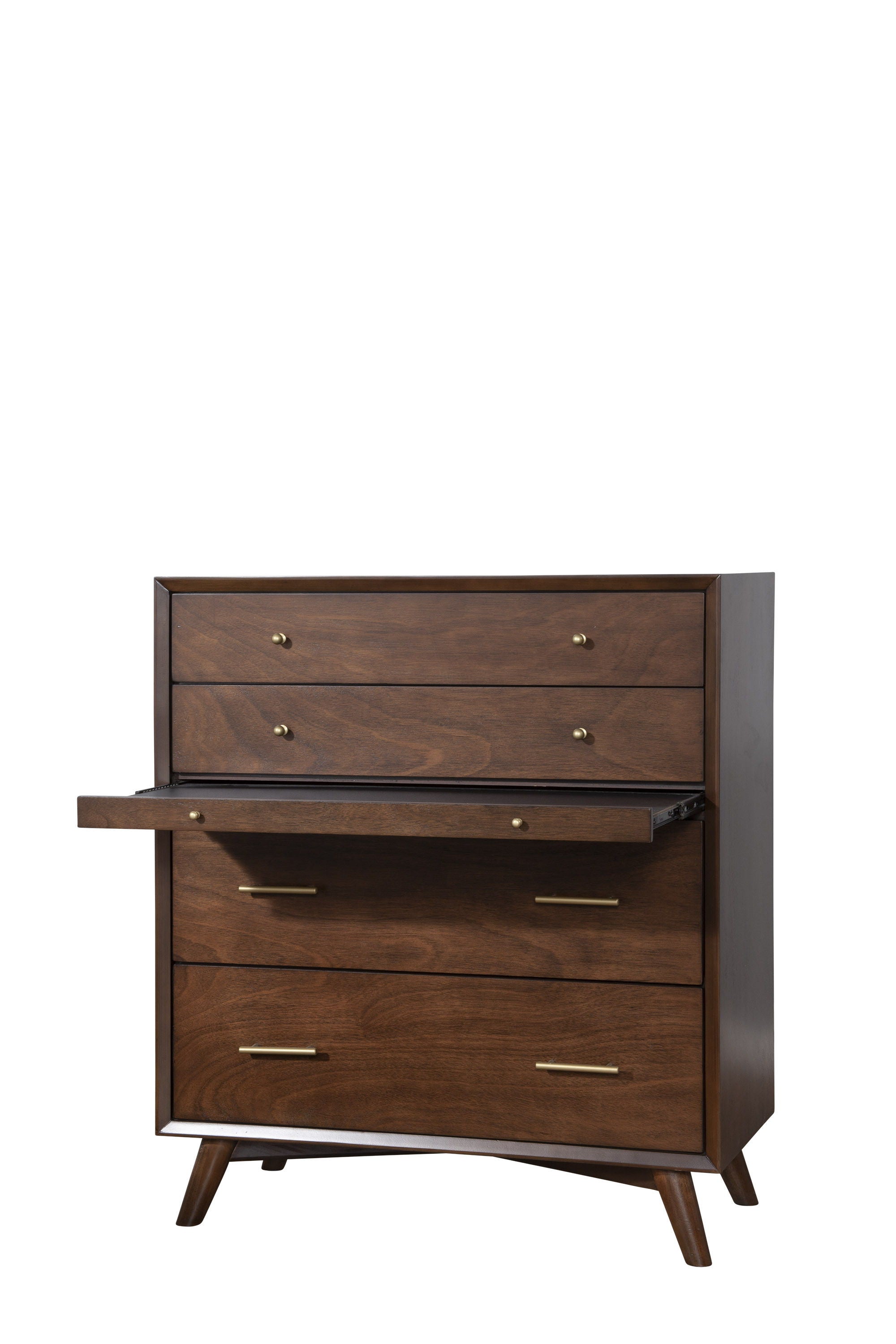 Solid Wood Four Drawer Chest - Mahogany