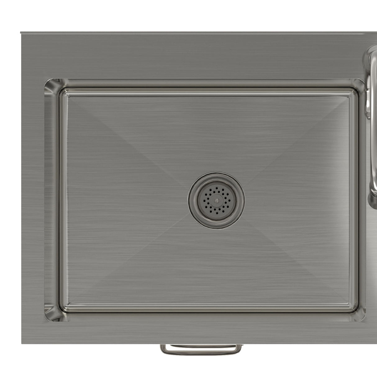 Darwin - Laundry Utility Sink And Cabinet With Dual Sinks, Pull Out Faucet - White