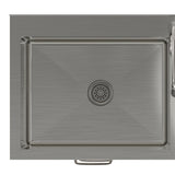 Darwin - Laundry Utility Sink And Cabinet With Dual Sinks, Pull Out Faucet - White