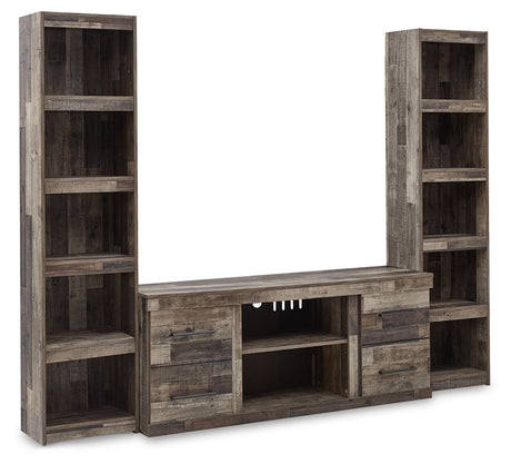 Derekson - Entertainment Center Dark Gray 3 Pc. Entertainment Center by Signature Design by Ashley® | Bel Furniture