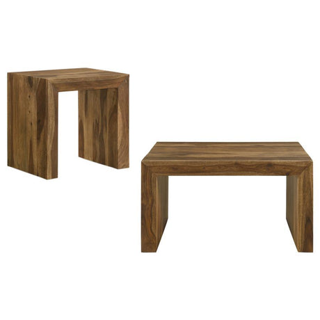Odilia - Solid Wood Coffee And End Table Set Dark Brown 2 Pc. Coffee Table, End Table by Coaster Fine Furniture | Bel Furniture