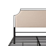 Bed Traditional Upholstered Metal by Walker Edison | Bel Furniture