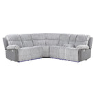 Bruni - Sectional Sofa With LED Lighting And Manual Recline - Gray