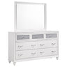 Barzini - 7-drawer Dresser With Mirror White by CoasterEveryday | Bel Furniture