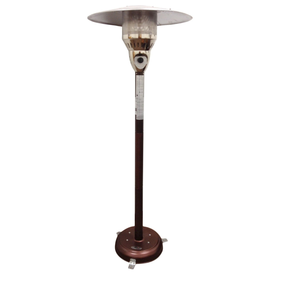 41000 Btu Steel Natural Gas Cylindrical Pole Standing Patio Heater - Bronze