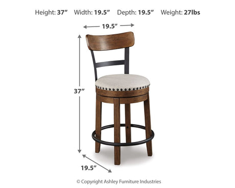 Valebeck - Full Back Swivel Stool - view 15