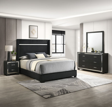 Gennro - Bedroom Set Black by Crown Mark | Bel Furniture