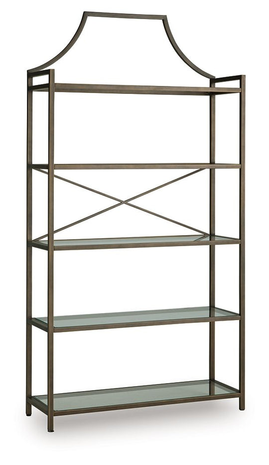 Bernonly - Antique Bronze Finish - Bookcase by Signature Design by Ashley® | Bel Furniture