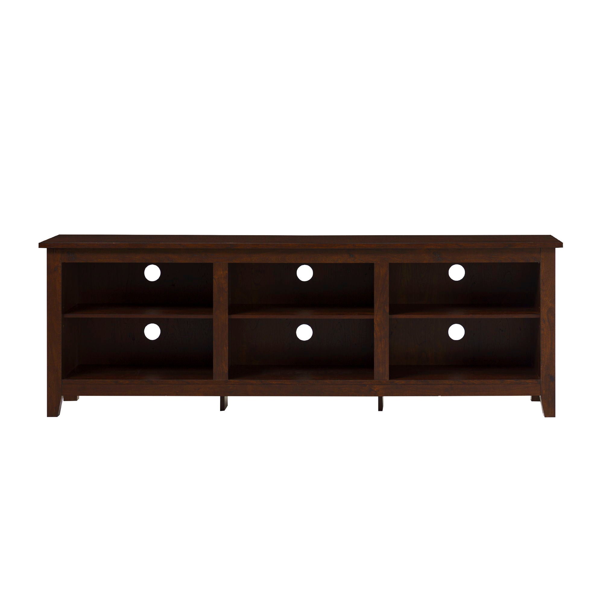 Modern Transitional 3 Shelf Open Storage 70" TV Stand For 80" TVs