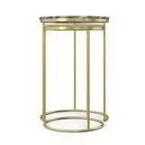 Ashley - 2 Piece Nesting Table - Gold by Simpli-Home | Bel Furniture