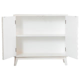 Gambon - 2 Door Wood Honeycomb Pattern Accent Cabinet - White by CoasterElevations | Bel Furniture