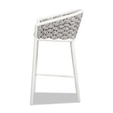 Rowan - Rope Barrel Low Back Patio Counter Stool (Set of 2) - Optic White by Jennifer Taylor Home | Bel Furniture