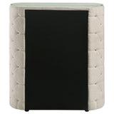 Sonya - 5-Drawer Upholstered Bedroom Chest Of Drawers - Ivory