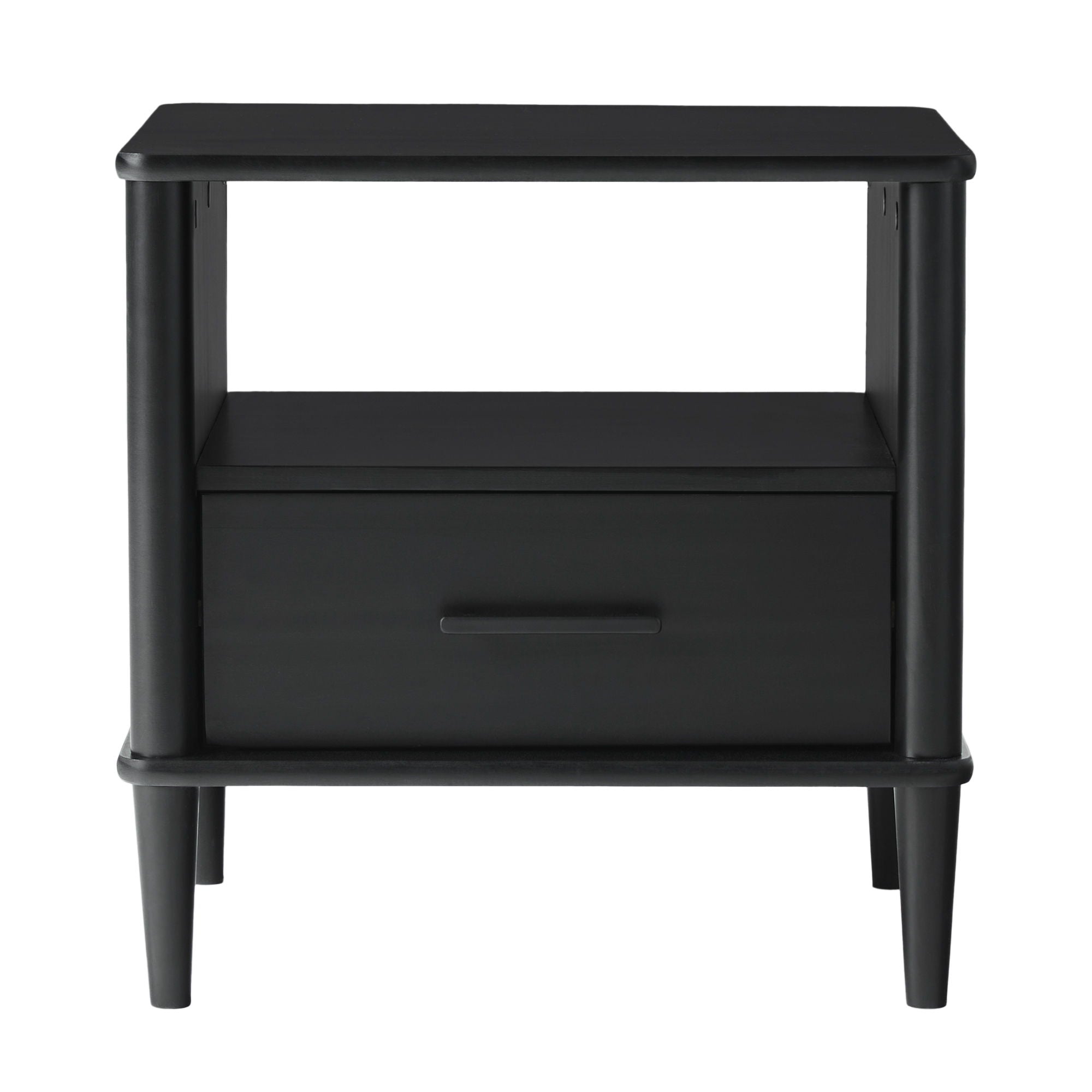 Transitional Solid Wood Spindle Nightstand