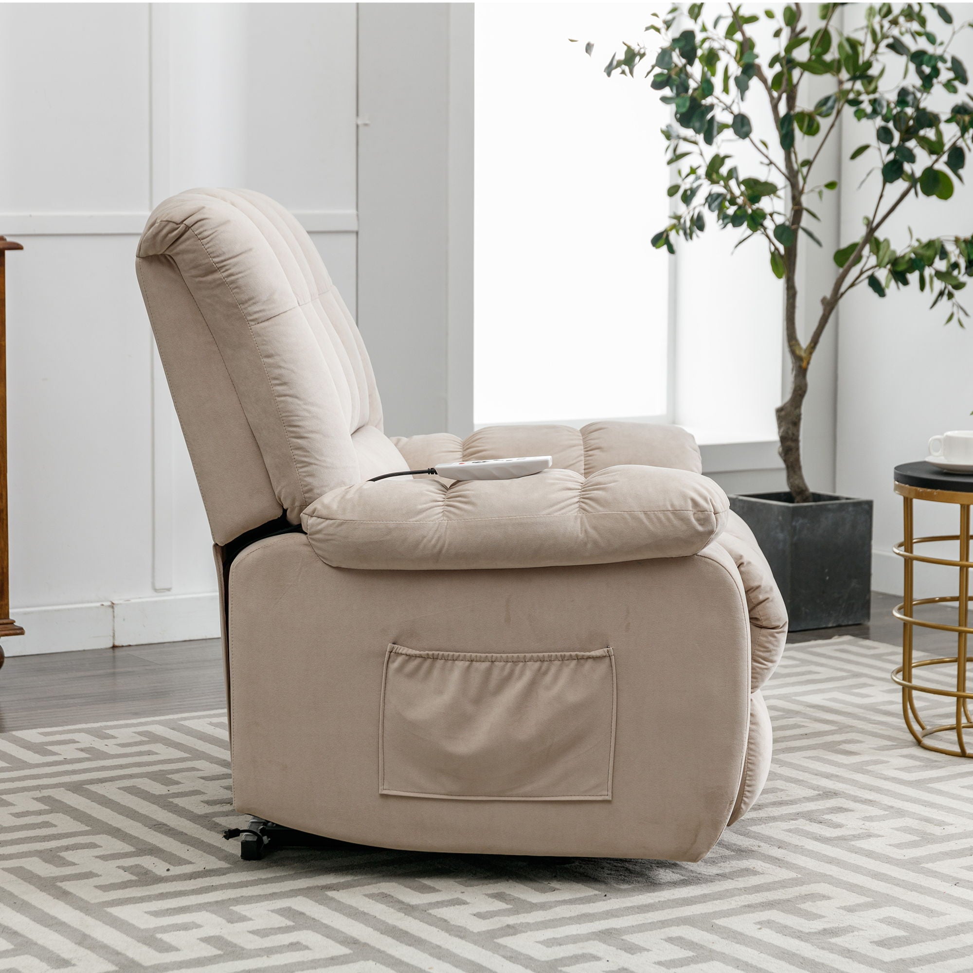 Massage Recliner Chair Electric Power Lift Recliner Chairs With Heat, Vibration, Side Pocket For Living Room Bedroom