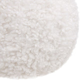 Ayla - Round Sphere Accent Ball Throw Pillow - Curly White