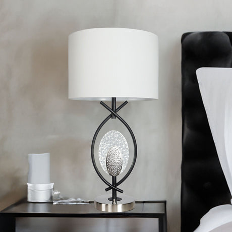 Table Lamp - Black and White by Crown Mark | Bel Furniture