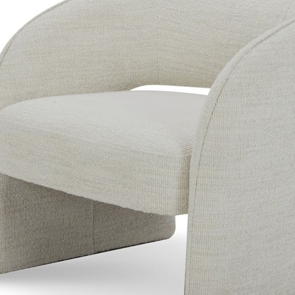 Textural Solid Color Arm Chair - Cream