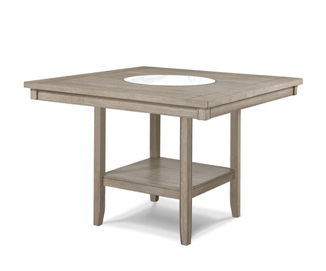 Fulton - Counter Table - White Oak With Marble by Crown Mark | Bel Furniture