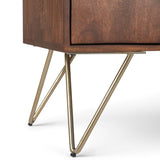 Hunter - TV Media Stand - Umber Brown Stain by Simpli-Home | Bel Furniture
