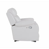 Blanche - Glider Recliner With LED, Pillow Top Arms
