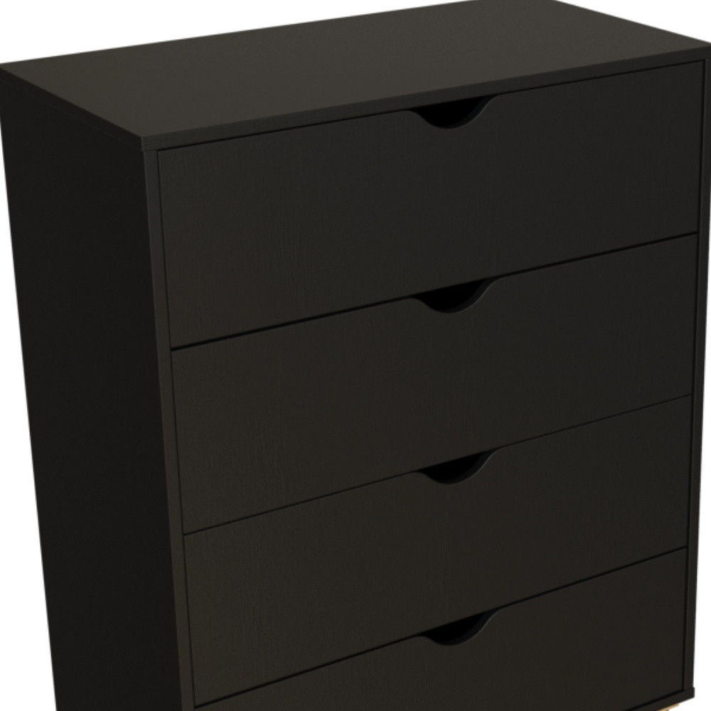 Four Drawer Standard Chest - Black