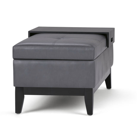 Oregon - Contemporary Storage Ottoman Bench With Tray - view 29