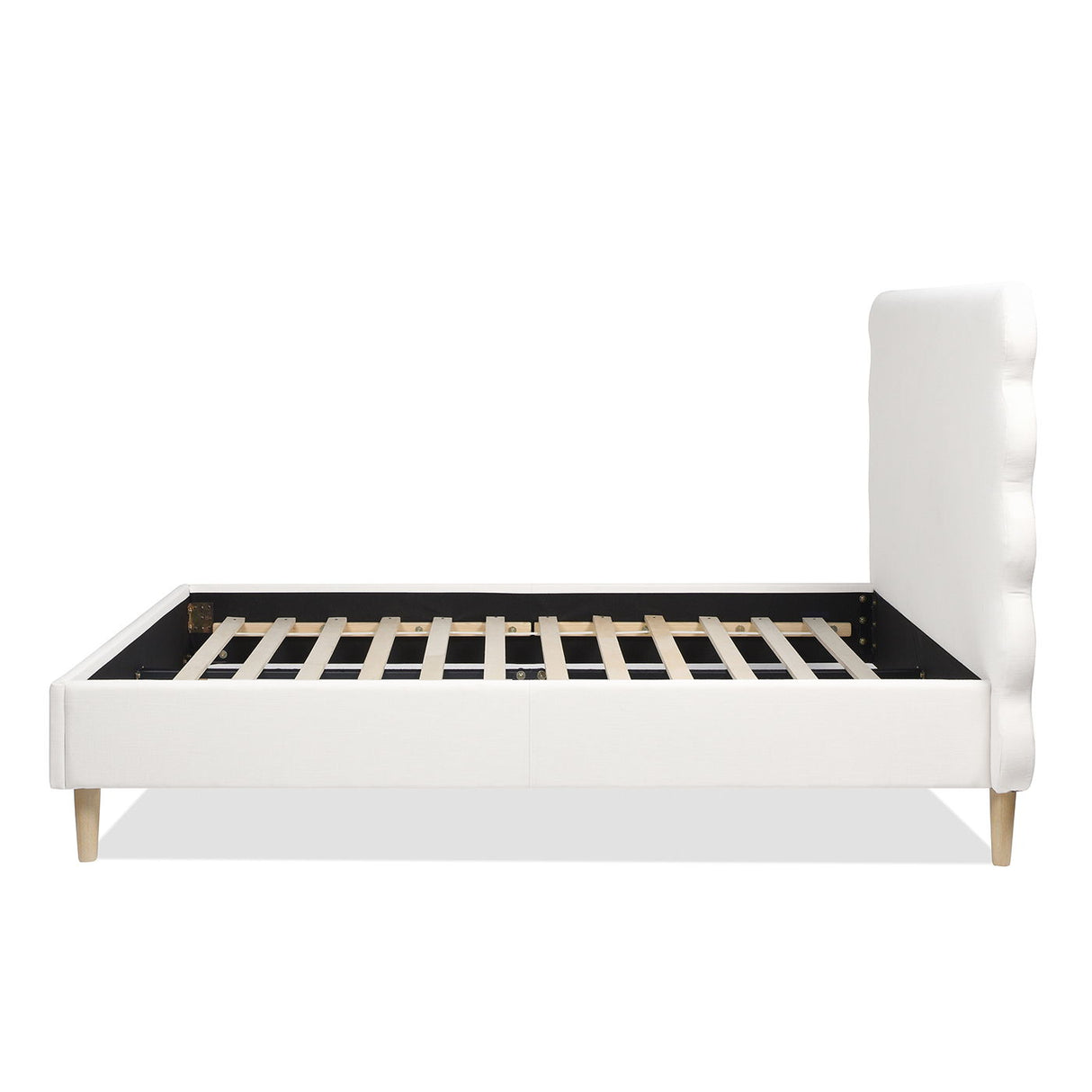 Stockholm - Modern Wavy Headboard Platform Bed by Jennifer Taylor Home | Bel Furniture