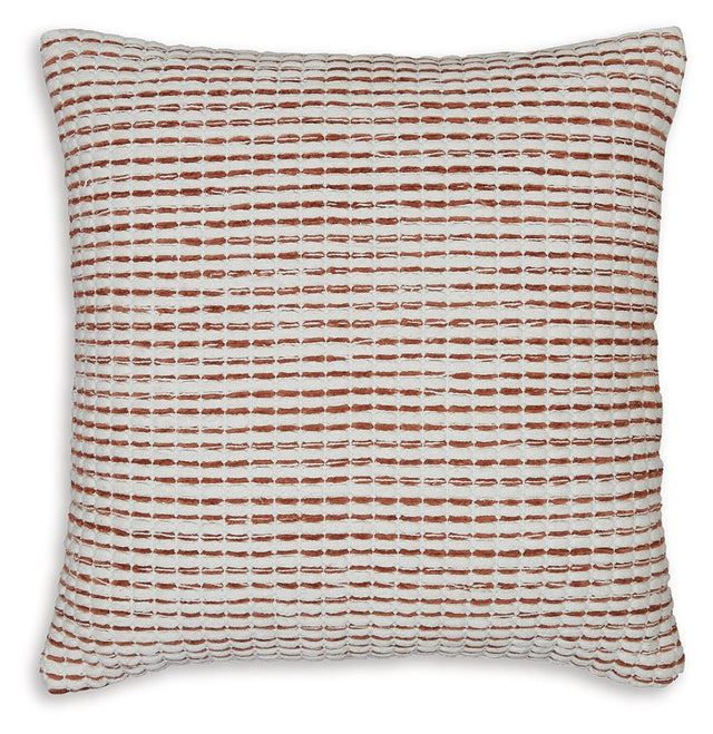 Nashlin Pillow (Set of 4) White and Rust