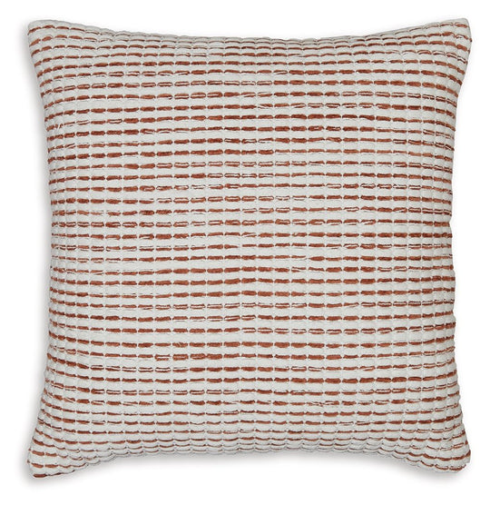 Nashlin - Pillow (Set of 4) - White / Rust