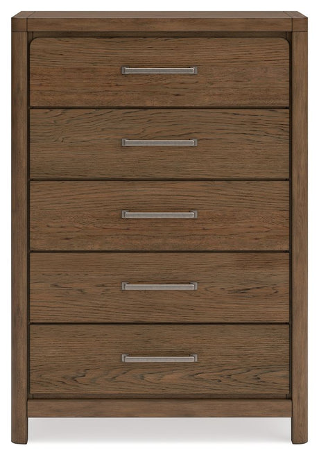 Cabalynn - Five Drawer Chest - Light Brown - view 10