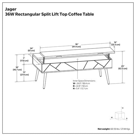 Jager - Lift Top Coffee Table Handcrafted - view 9