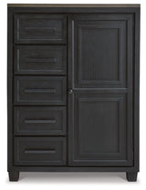 Foyland - Black / Brown - Door Chest by Signature Design by Ashley® | Bel Furniture